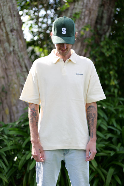 Waffle Knit Polo - Cream